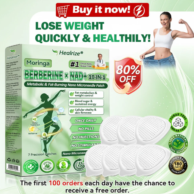LBMLBM™ Moringa·Berberine × NAD+ 10-in-1 Nano Microneedle Patch Daily, Visible Results in 7 Days For Weight, Skin, Diabetes & Joint Health
