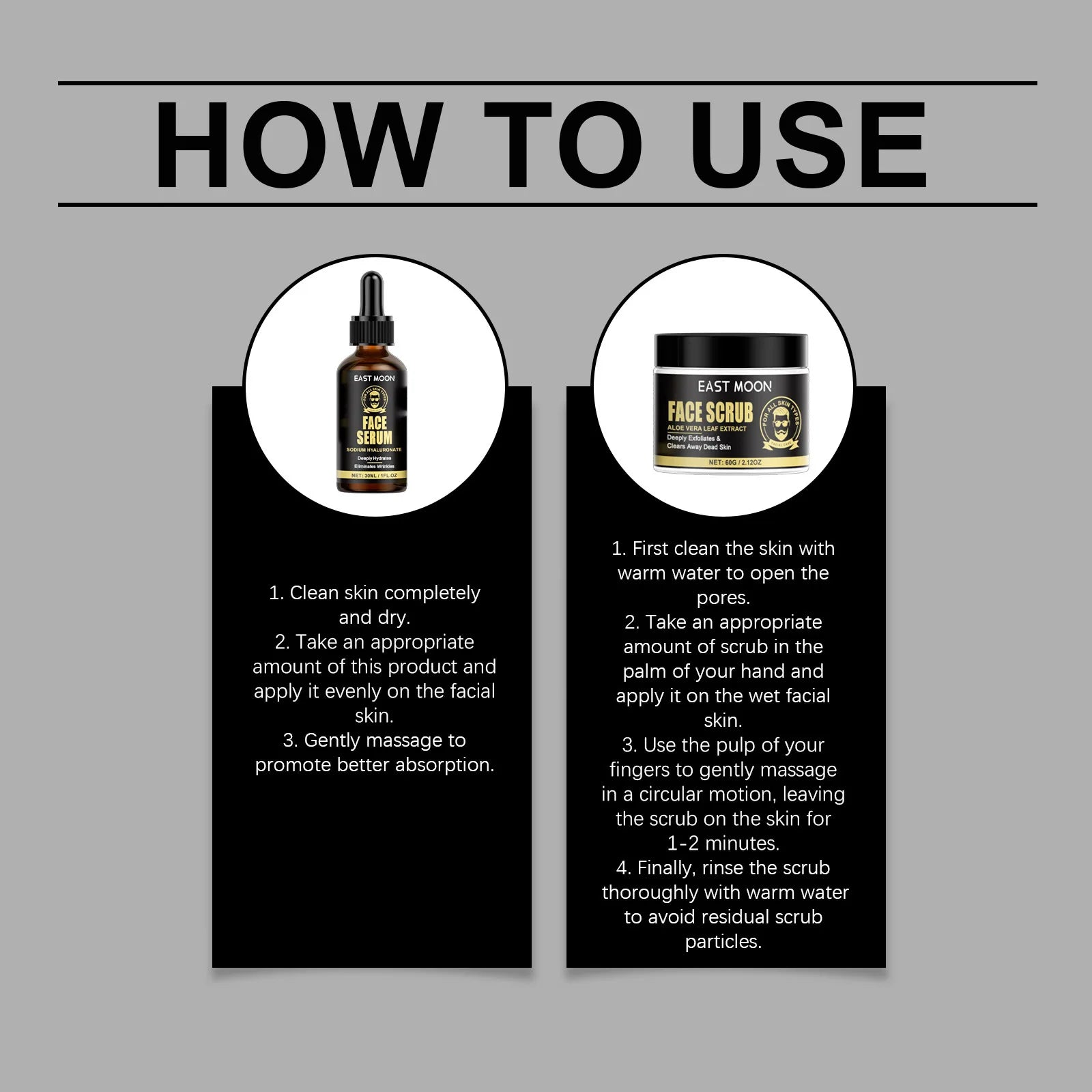 East Moon Men Facial Firming Skincare Set – Hydrate, Lift & Smooth