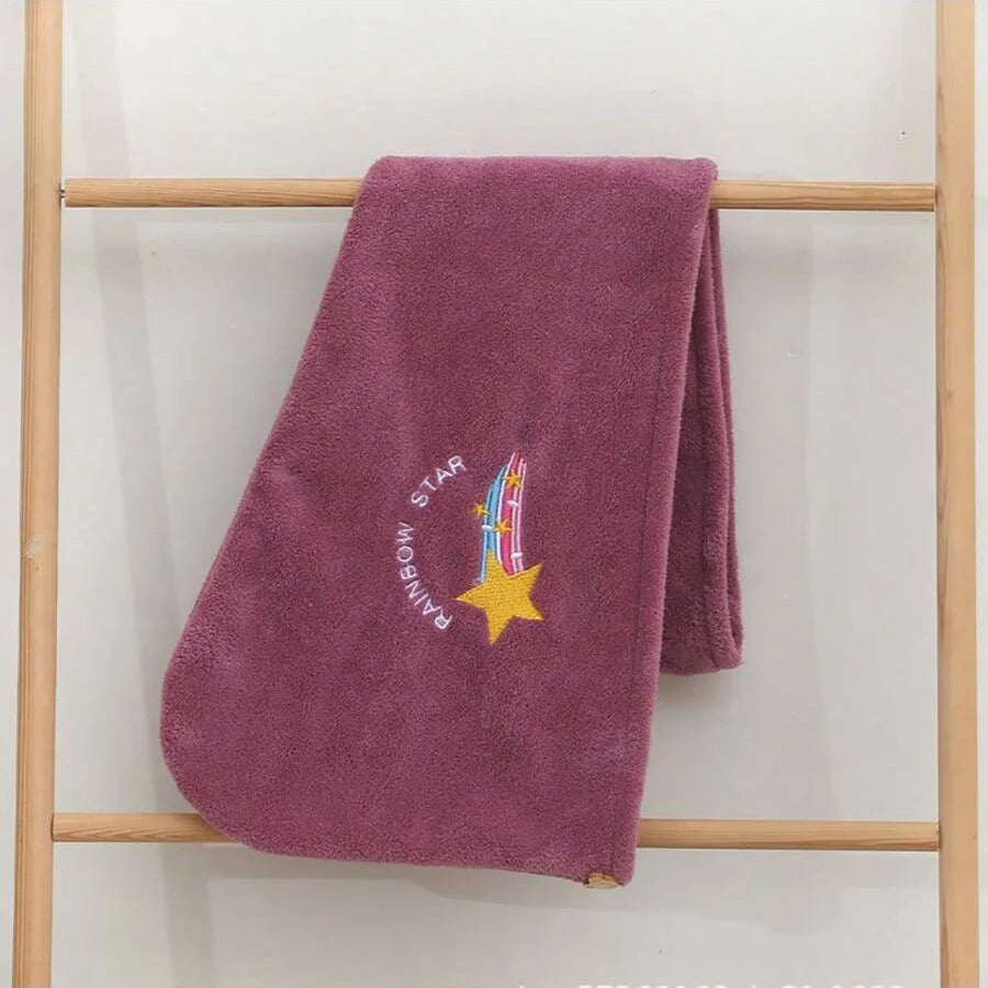 1Pc Embroidery Style Hair Drying Cap