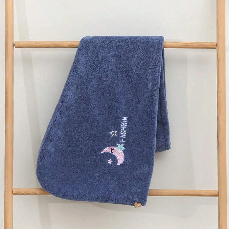 1Pc Embroidery Style Hair Drying Cap