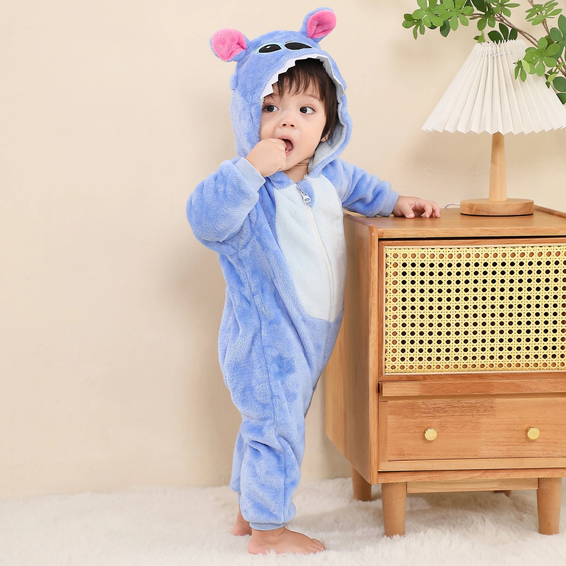 Baby Hooded Cashmere Romper