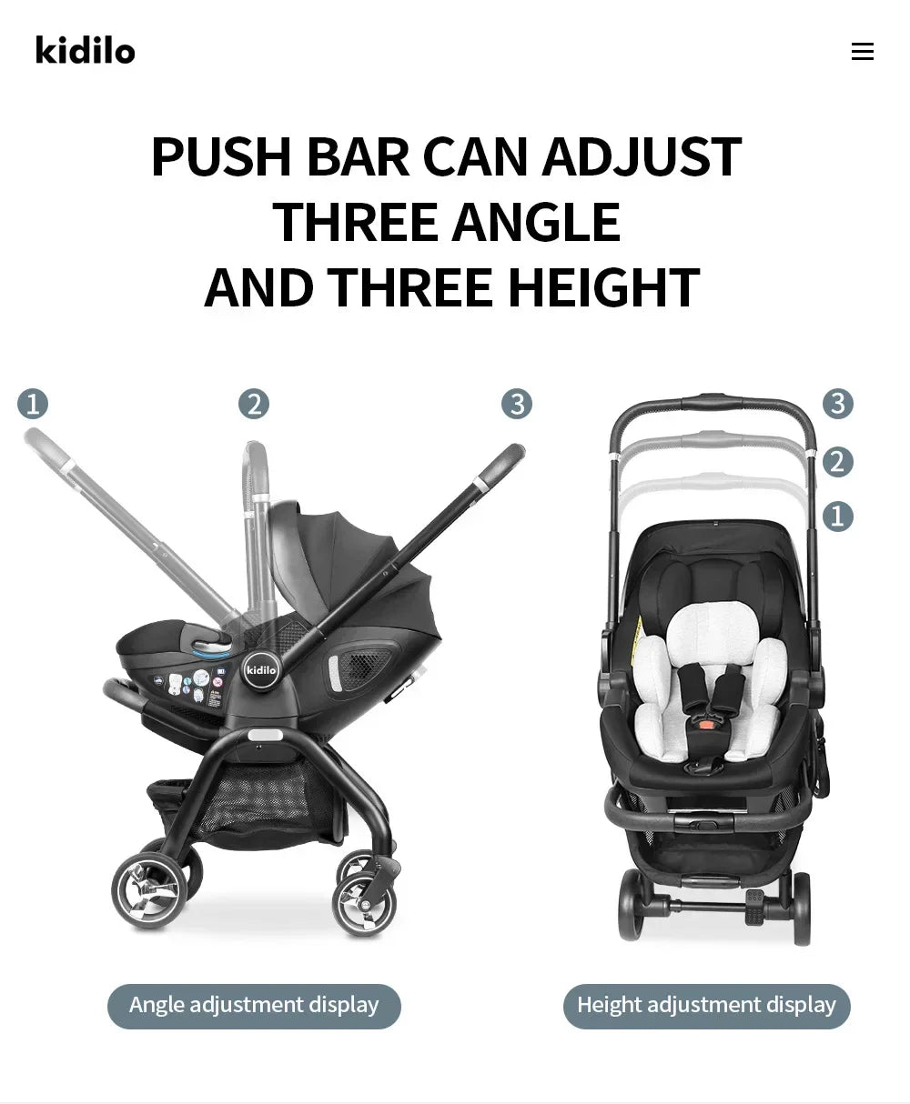 4-in-1 Foldable Baby Stroller &amp; Travel Cart