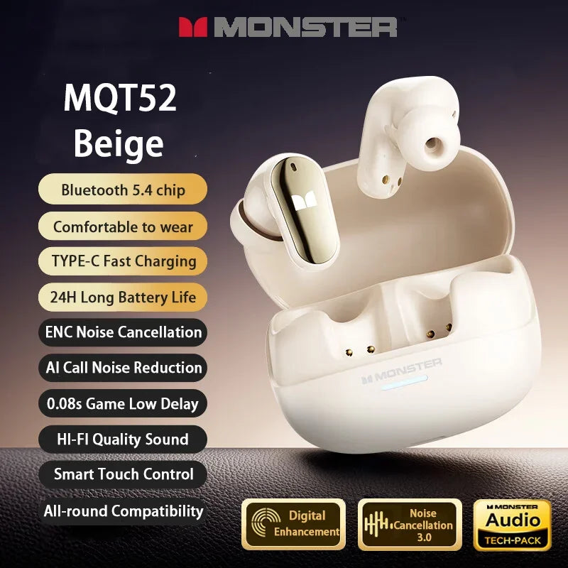 MONSTER MQT52 TWS In-Ear Bluetooth Earphones