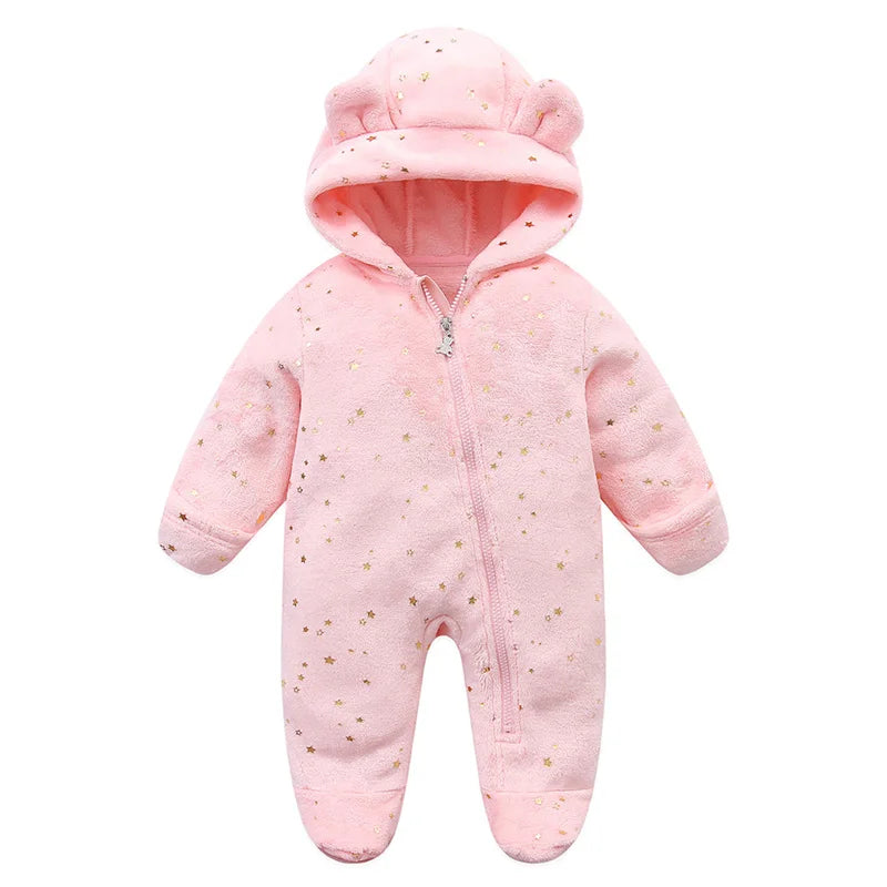 childdkivy Cartoon Hooded Baby Romper