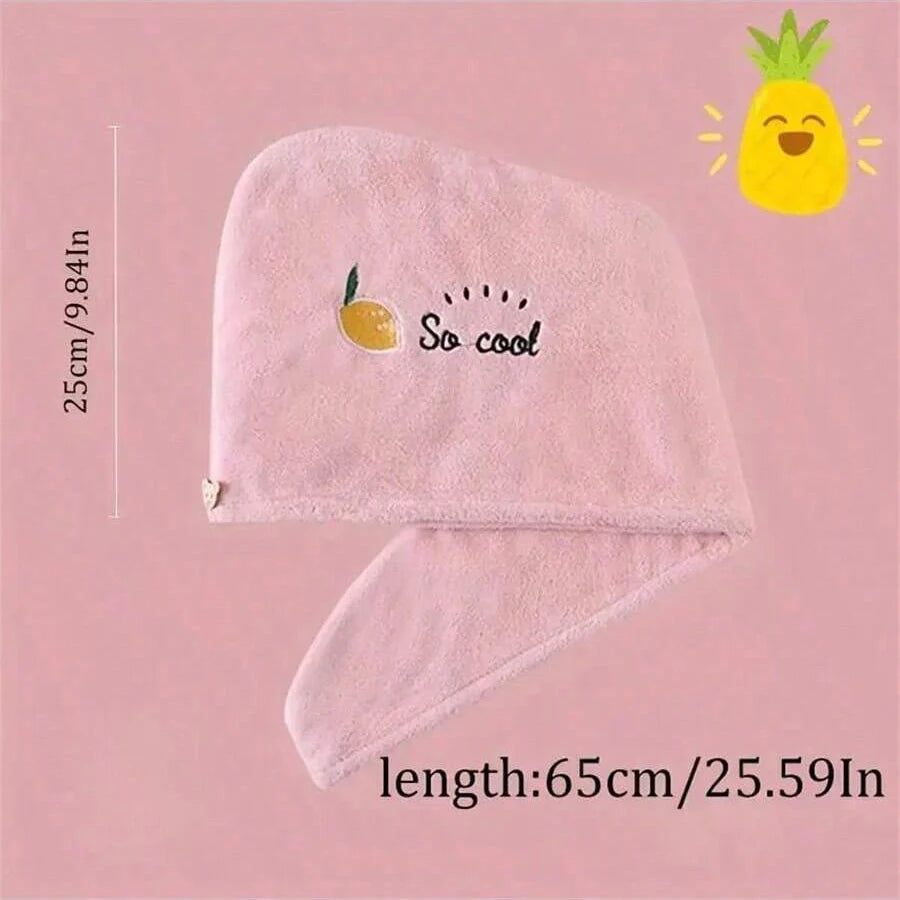 1Pc Embroidery Style Hair Drying Cap