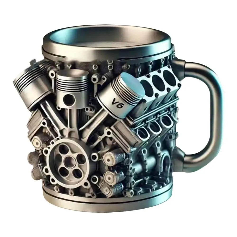 Engine Design Coffee Mug – Stainless Steel Double-Wall Insulated Mug