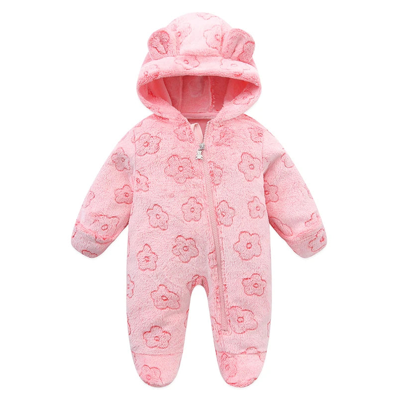 childdkivy Cartoon Hooded Baby Romper