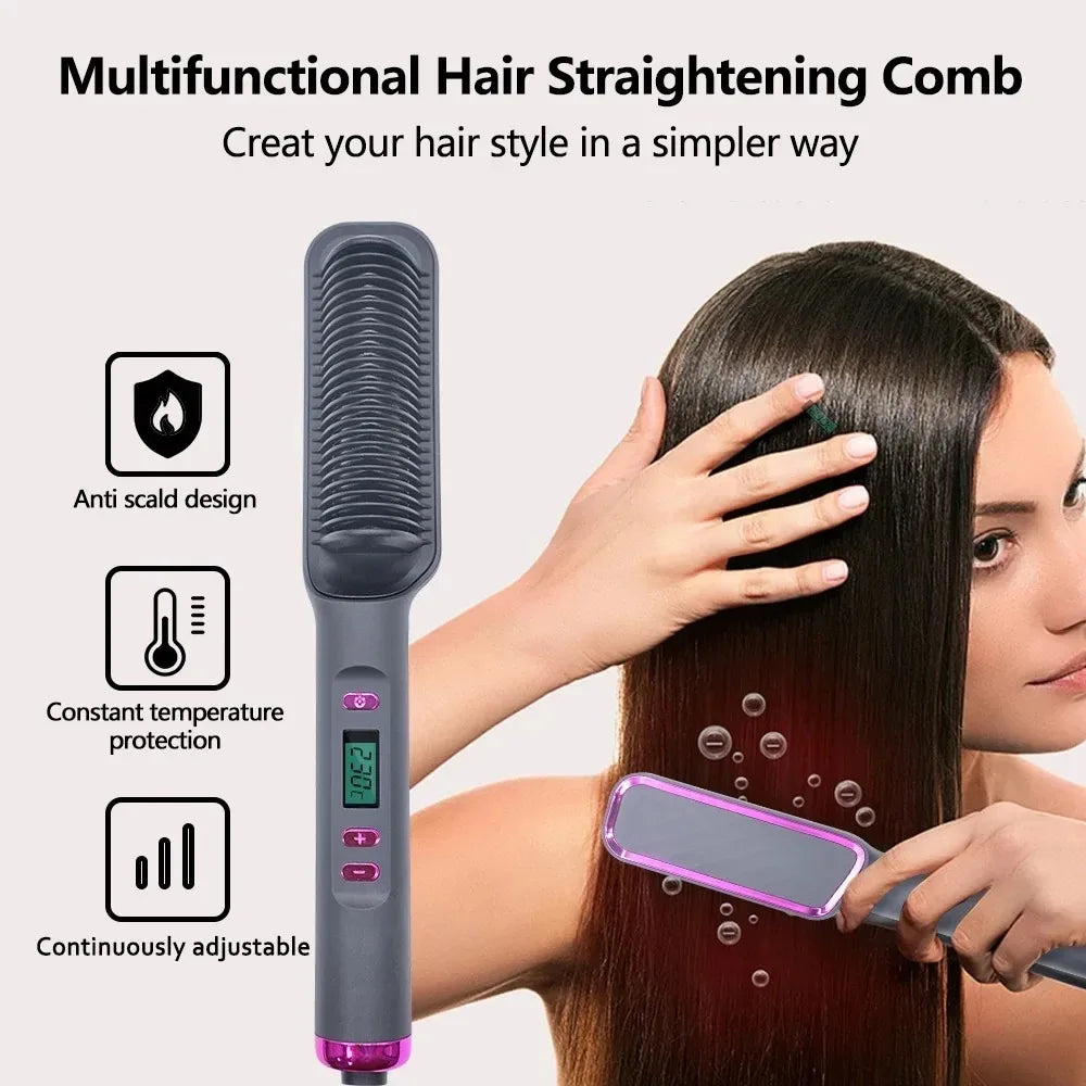 Electric Straight Hair Comb – Cordless & Fast Heating