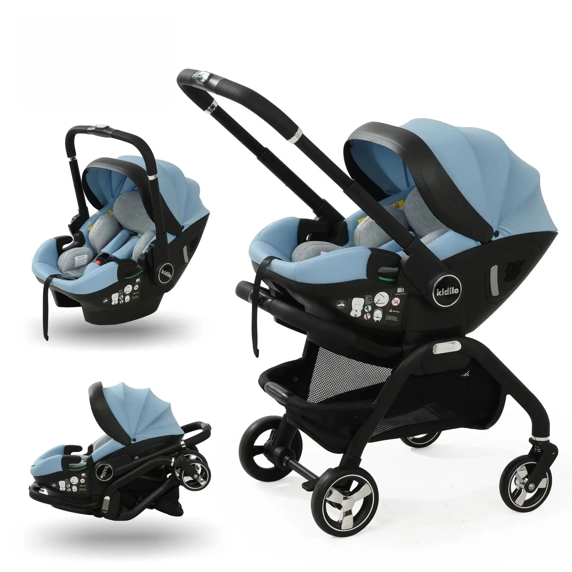 4-in-1 Foldable Baby Stroller &amp; Travel Cart