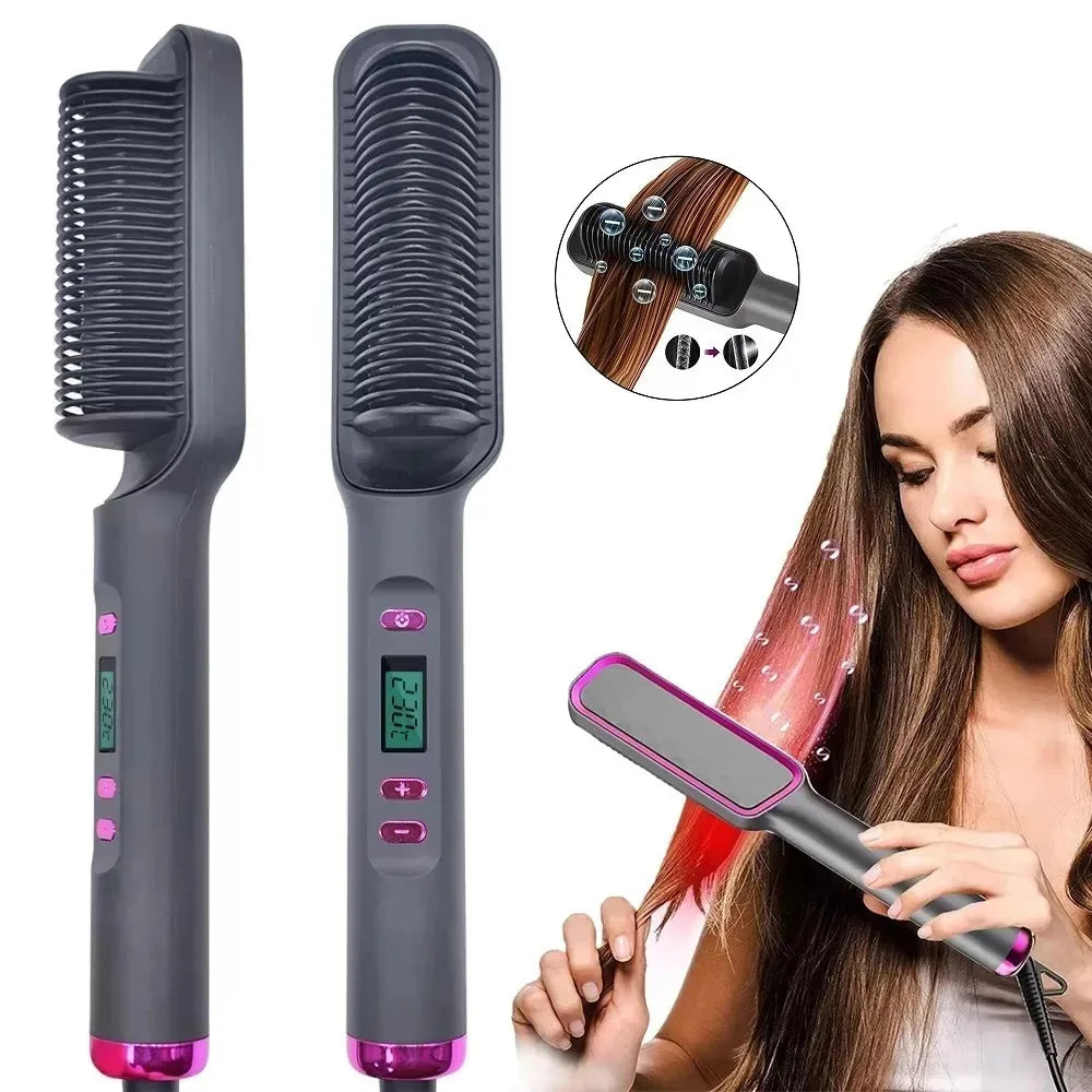 Electric Straight Hair Comb – Cordless & Fast Heating
