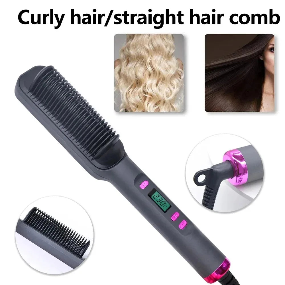 Electric Straight Hair Comb – Cordless & Fast Heating