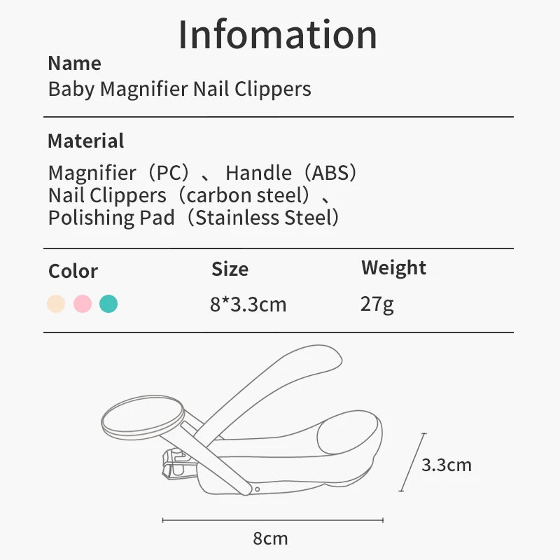 Baby Nail Clipper with Magnifier