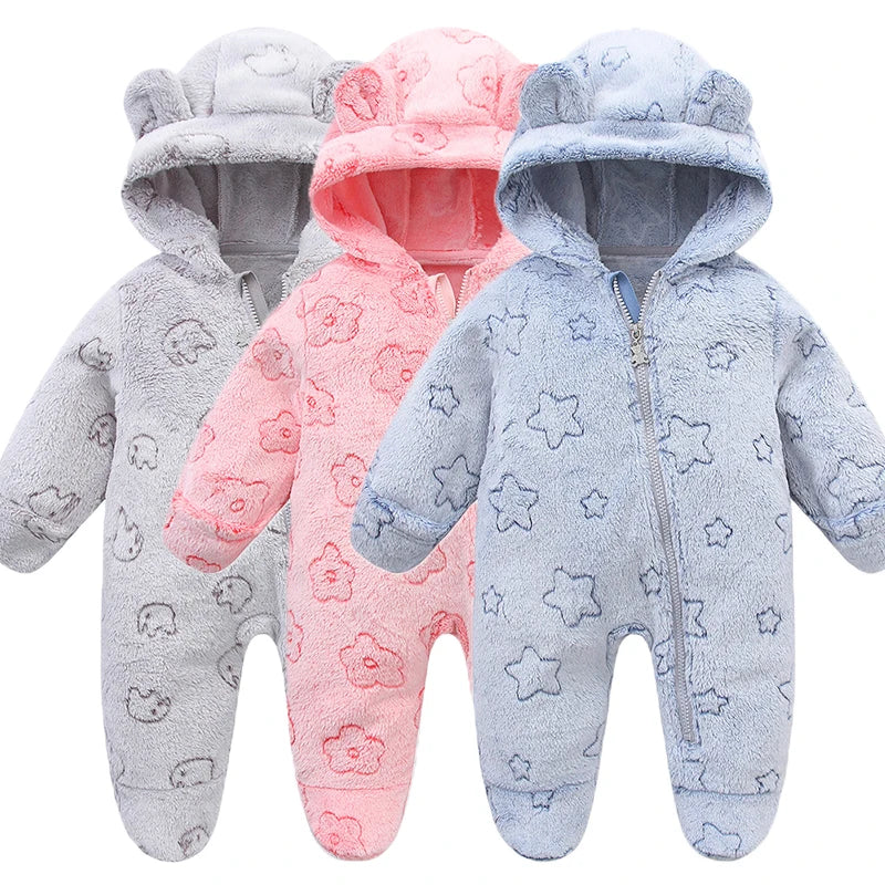 childdkivy Cartoon Hooded Baby Romper