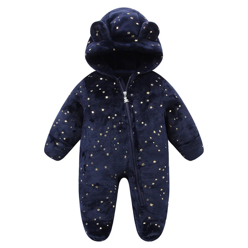 childdkivy Cartoon Hooded Baby Romper
