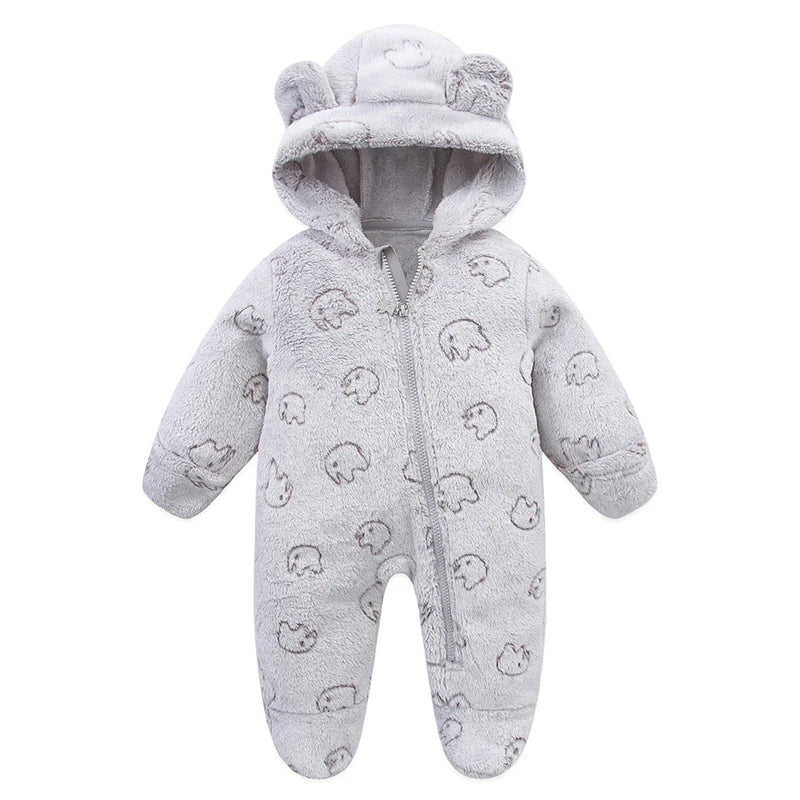 childdkivy Cartoon Hooded Baby Romper
