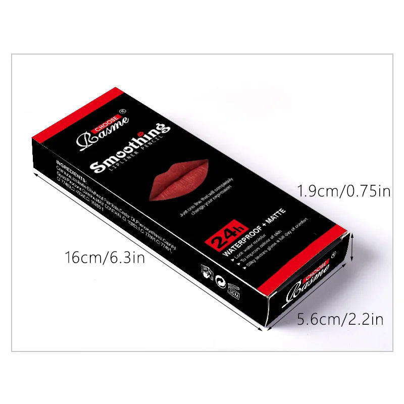 CHOOSE RASME Long-Lasting Lip Liner (12-Piece Set)